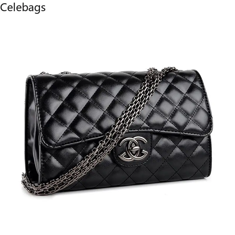 De las mujeres de la moda celosía hombro bolsas Messenger de la marca de lujo de los canales de las mujeres monederos y bolsos canal bolsos bandolera bolsas