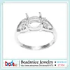 Beadsnice Sterling Silver 925 Rings Fine Jewelry Round Accessories Diy Semi Mount Gem Ring Setting Diamond Wedding Ring 2