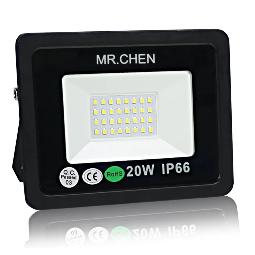 

MR.CHEN Warranty 5 Years Waterproof Outdoor Wall Garden Spot Refletor Exterior Security Foco Lamp 110V 220V 20W Led Flood Light