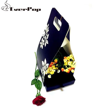 

10pcs Handmade Flower Basket with Drawer Carton Flower Shop Supplies Floral Paper Bouquet Packaging Gift Box