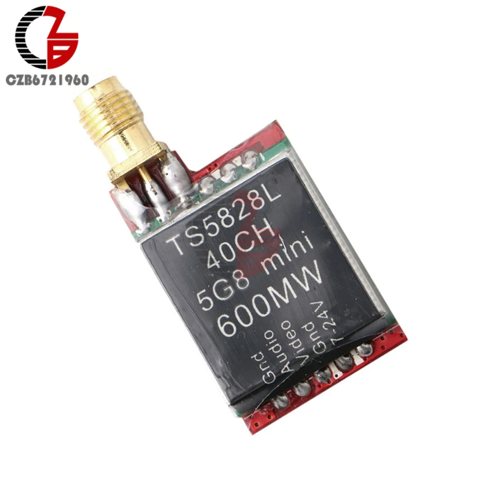TS5828L TS5828 FPV 5.8G 40CH 600mW 190mA/12V Transmitter With RP-SMA Antenna TS5828L TS5828 FPV 5.8G 40CH 600mW 190mA/12V Transmitter With RP-SMA Antenna