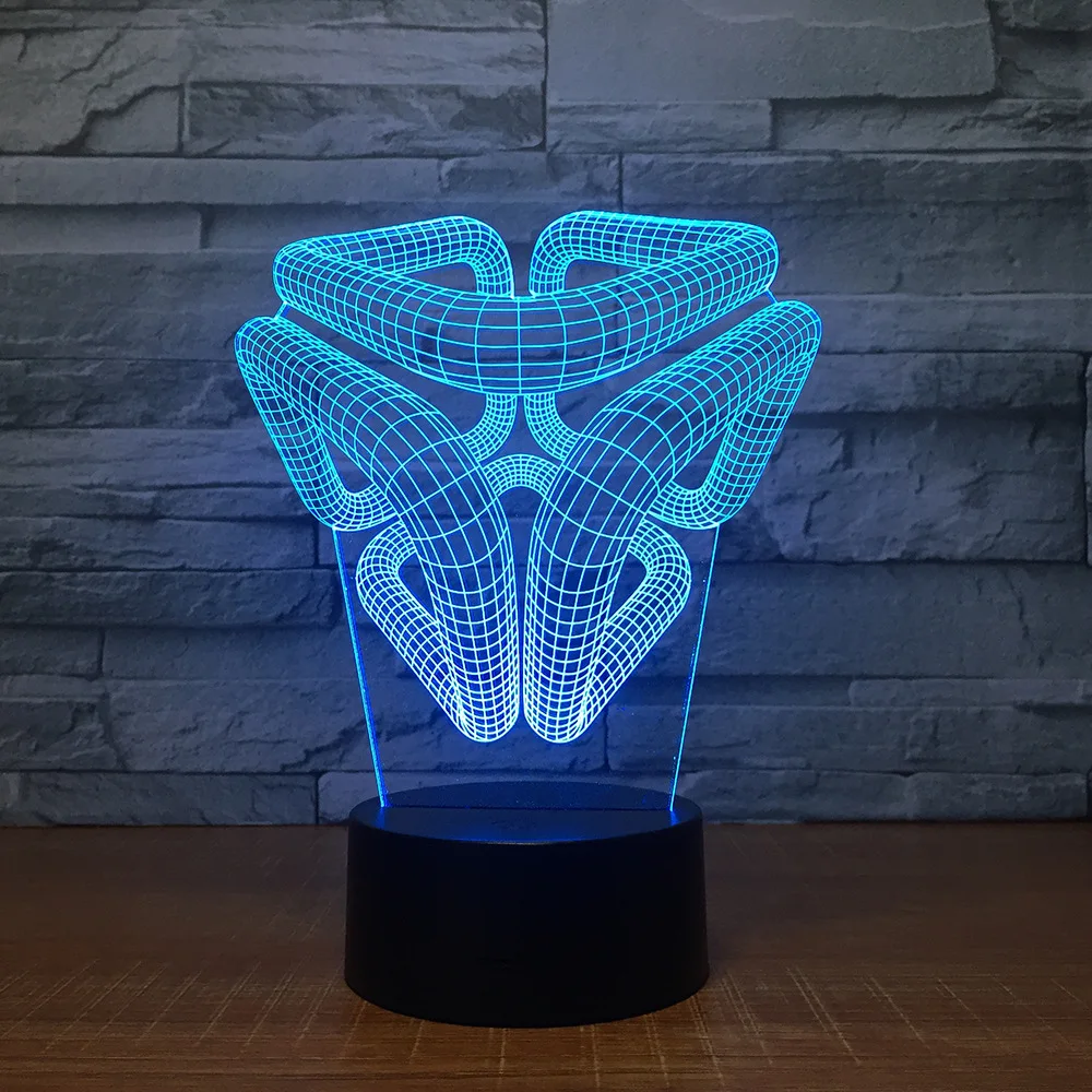 

Abstract Colorful 3d Lights Led Acrylic Visual Touch Switch Night Light Remote Touch switch Christmas decorations Kids Lamp