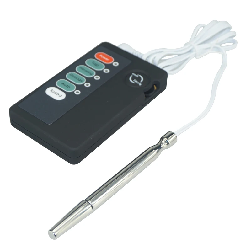 Electro shock wave physical therapy device stainless steel urethral sound penis dilator plug massager electric sex toys