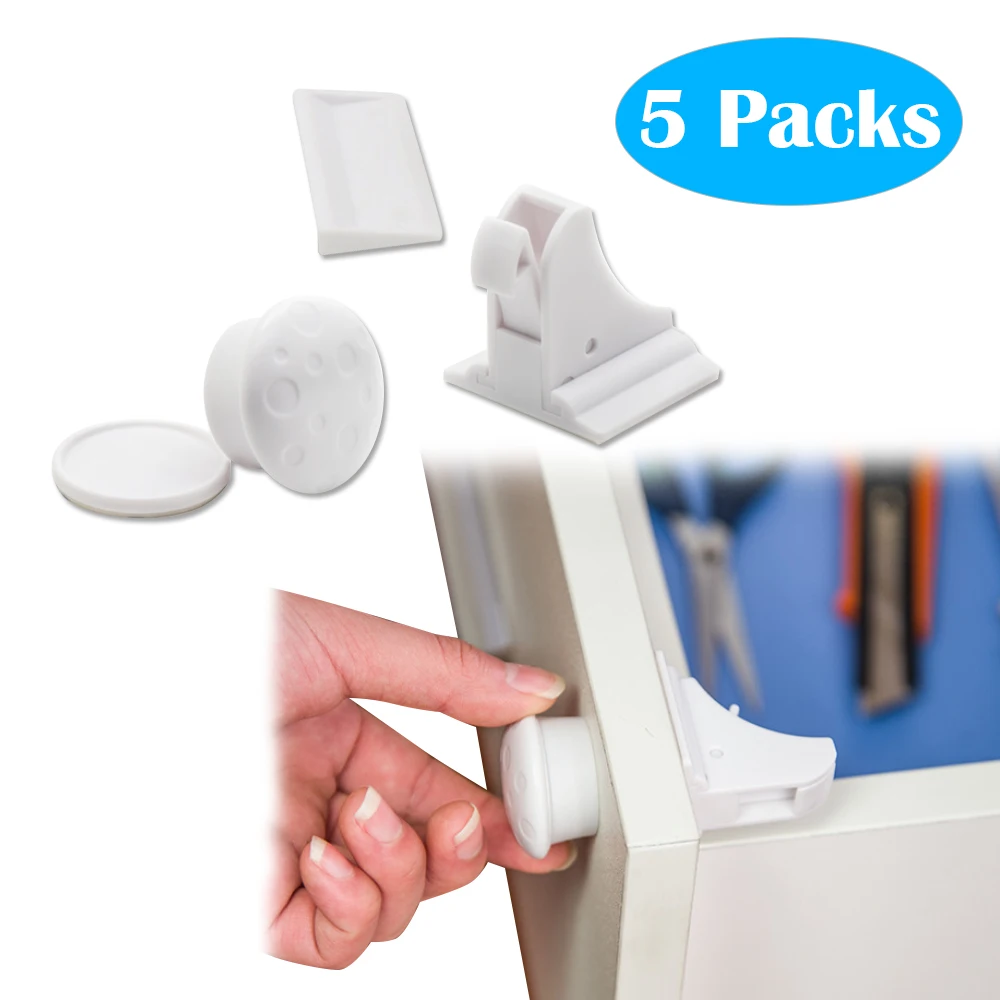 5 Packs Child Safety Locks Children Proof Cupboard