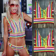 Одна деталь женские трикотажные Растениеводство купальники для малышек Лето купальный пляжные Топы корректирующие танк Cami купальник рубашк