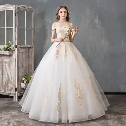 Новинка 2019, арабское сексуальное вечернее платье, свадебное платье с кружевной аппликацией, Vestido De Noiva, большие размеры, свадебное платье es