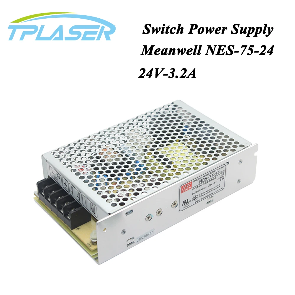 

Taiwan Meanwell Switching Power Supply NES-75-24 24V 3.2A 75W for Laser Controller Single output DC Power Supply