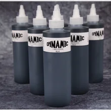 Бренд Dynamic, краска для татуировок 250 мл/12 унций/330 г Черный цвет татуировки пигмент комплект