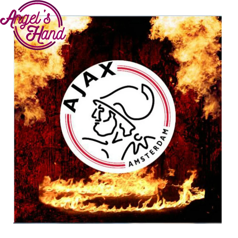 #*Cheap 5d diy diamond painting AJAX team badge football picture diamond picture full round square diamond embroidery cross stitch AJAX