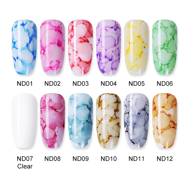 NICOLE DIARY 6 мл акварельные мраморные чернила для ногтей цветные лаки для ногтей красный фиолетовый синий цвета лак для ногтей DIY дизайн