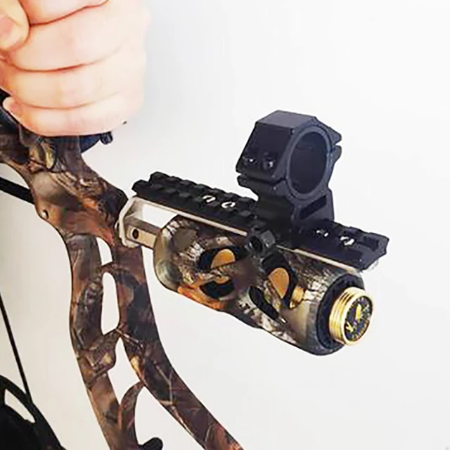 Archery Bow Flashlight Bracket Stand Lamp Holder Laser Sight Night