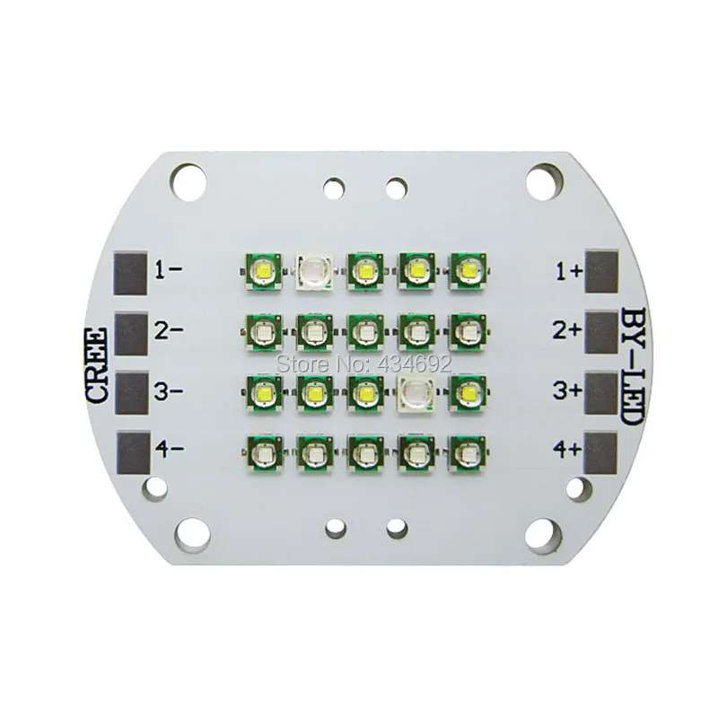 

4 Channel 20Leds Cree XPE XP-E Blue 470NM Royal Blue 450NM White 6000K + Epileds Ultraviolet UV 420NM DIY Led Lamp Light