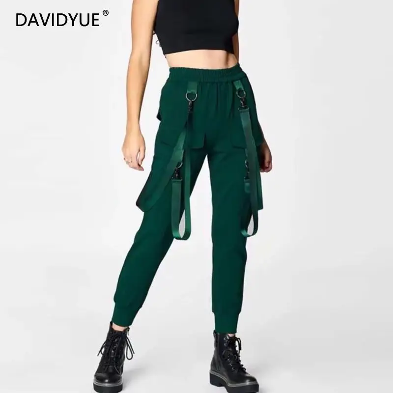 cargo pants with straps womens