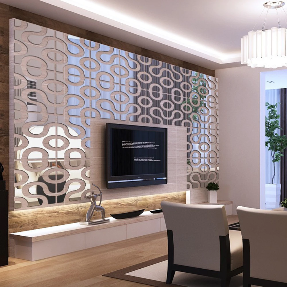 Compare Prices On Mirror Tv Cabinet- Online Shopping/Buy Low Price Modern Design DIY Acrylic Mirror Wall Art Home Decor 3D Wall Sticker for Living Room TV - Compare Prices On Mirror Tv Cabinet- Online Shopping/Buy Low Price