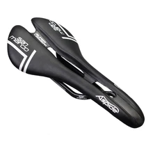 Aspide Road Bike Saddle Carbon White Black Fiber + Leather Bike Bicycle Seat Saddle Cushion Bow Rail 110-120g