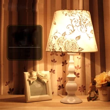 Оттенок ткани настольная лампа кровать-освещение украшения настольная лампа