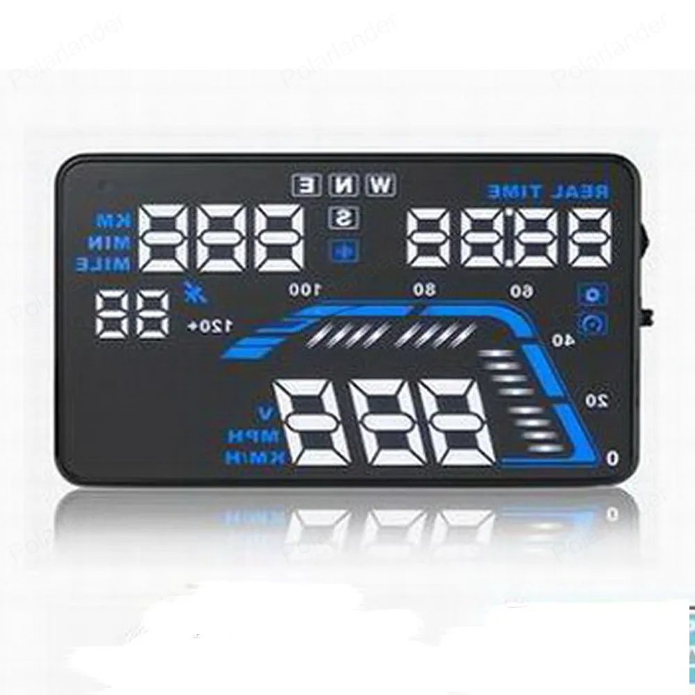 HD 5 дюймов Q7 с GPS автомобильный дисплей высокой скоростью предупреждающий лобовое
