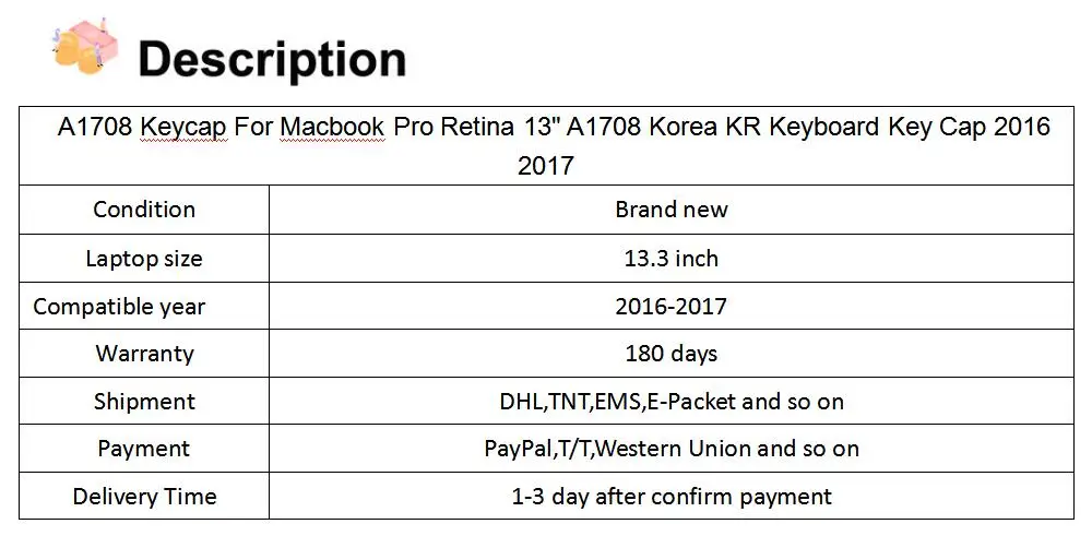 A1708 ключ крышка для Macbook Pro retina 1" A1708 Корея KR Клавиатура Ключ Крышка