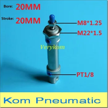 

Pneumatic Stainless Steel Air Mini Cylinder Piston Bore 20MM Stroke 20MM Double Acting Magnet Buffer MA 20-20 20X20 -S Airtac