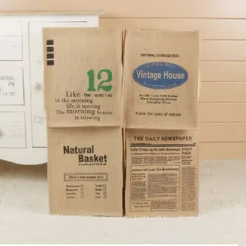 

storage box jute organizador de maquillaje make up box office accessories toy storage caixas opbergdoos Foldable meuble cesta