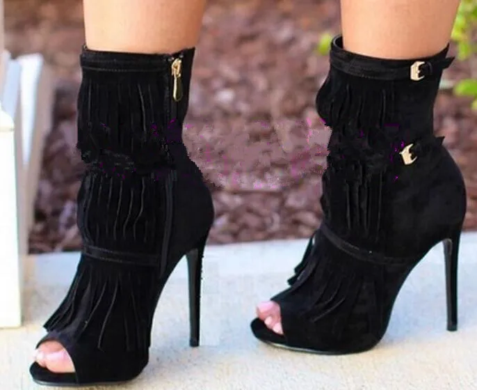 peep toe bota