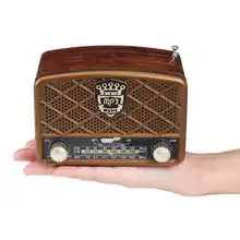 Мини 5 Вт Портативный ретро винтажный bluetooth-динамик мультимедиа Hi-Fi стерео Поддержка FM AM SW USB AUX TF карта портативный Перезаряжаемый