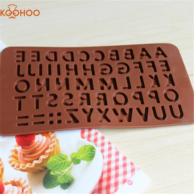 

Silicone 26 letters of the alphabet Cake Decorating Bakeware Mold Chocolate Mould Cooking Tool Food DIY Making