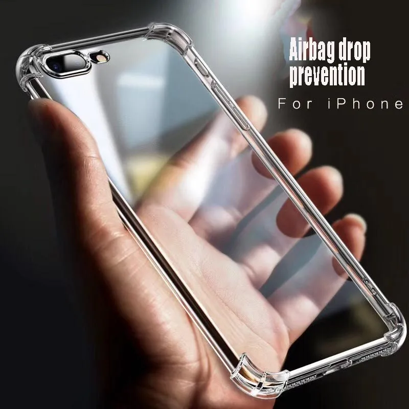 

XGZ TPU transparent crystal airbag anti-drop mobile phone case for iPhone XS MAX XR 7 8 6 6S Plus mobile phone back cover