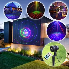 Big Casing Outdoor Waterproof RGB Laser Light Christmas Lights Projector Garden Lawn Landscape Decorative Lighting 12 Patterns