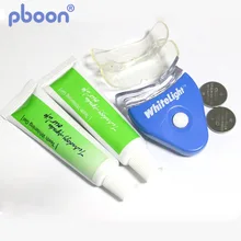 Отбеливатель зубов белый свет с 2 шт. Отбеливающие гели и батарея Повседневная жизнь отбеливание зубов использование