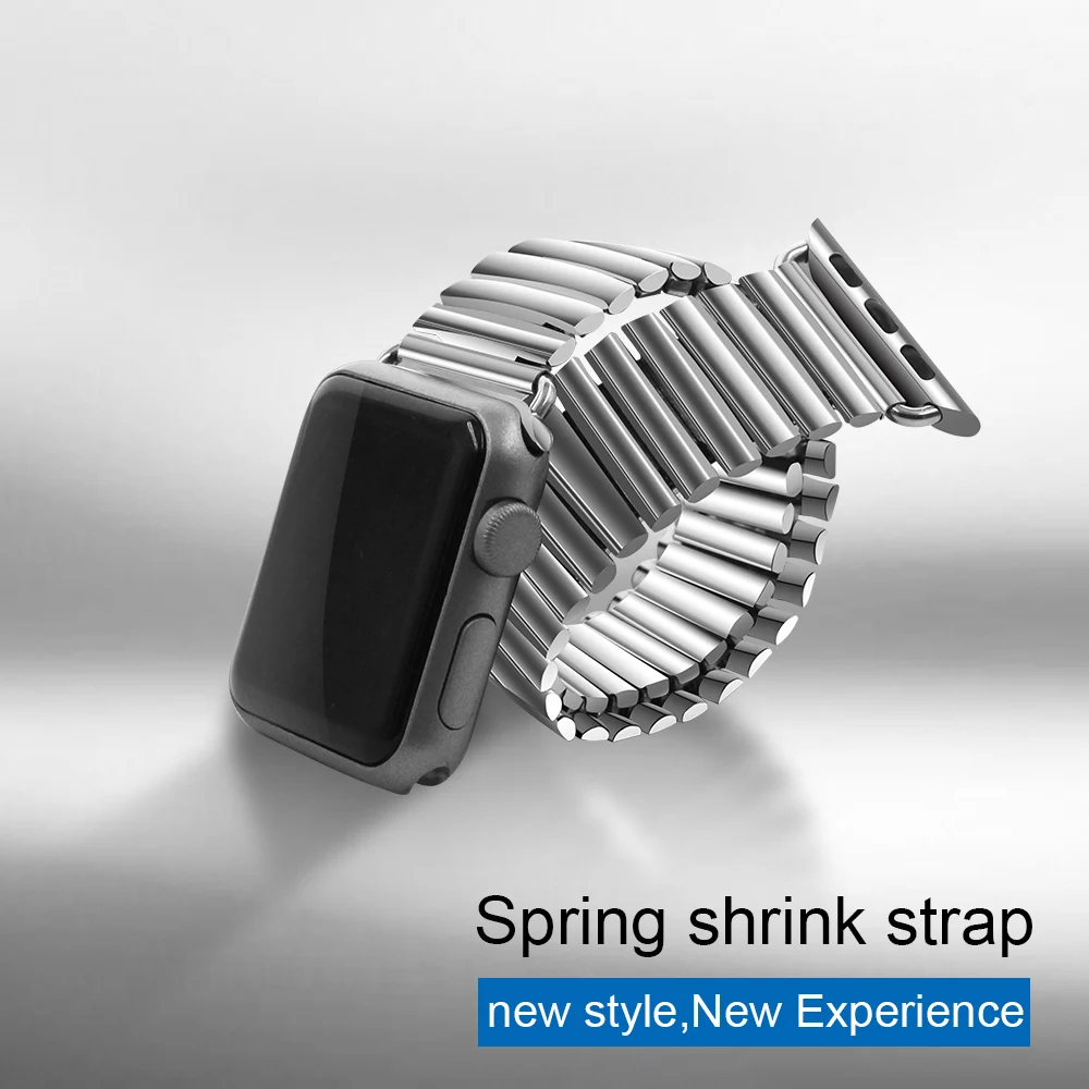 Эластичный ремешок из нержавеющей стали для Apple Watch 38 мм 42 iWatch 1/2/3/4/5 все версии 40 44