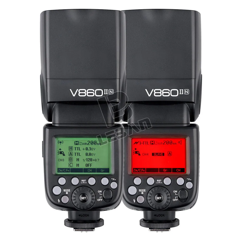 Godox Ving V860II V860II-C/N/S/F/O ttl HSS 1/8000 Speedlite вспышка для Canon Nikon sony Fuji Olympus DSLR без VB-18 батареи