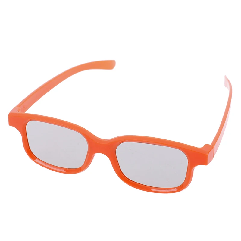 1 шт., 3D очки, детские, размер, круговые, поляризационные, пассивные, 3D очки для настоящего D 3D ТВ кино, кино, 2 цвета - Цвет: orange