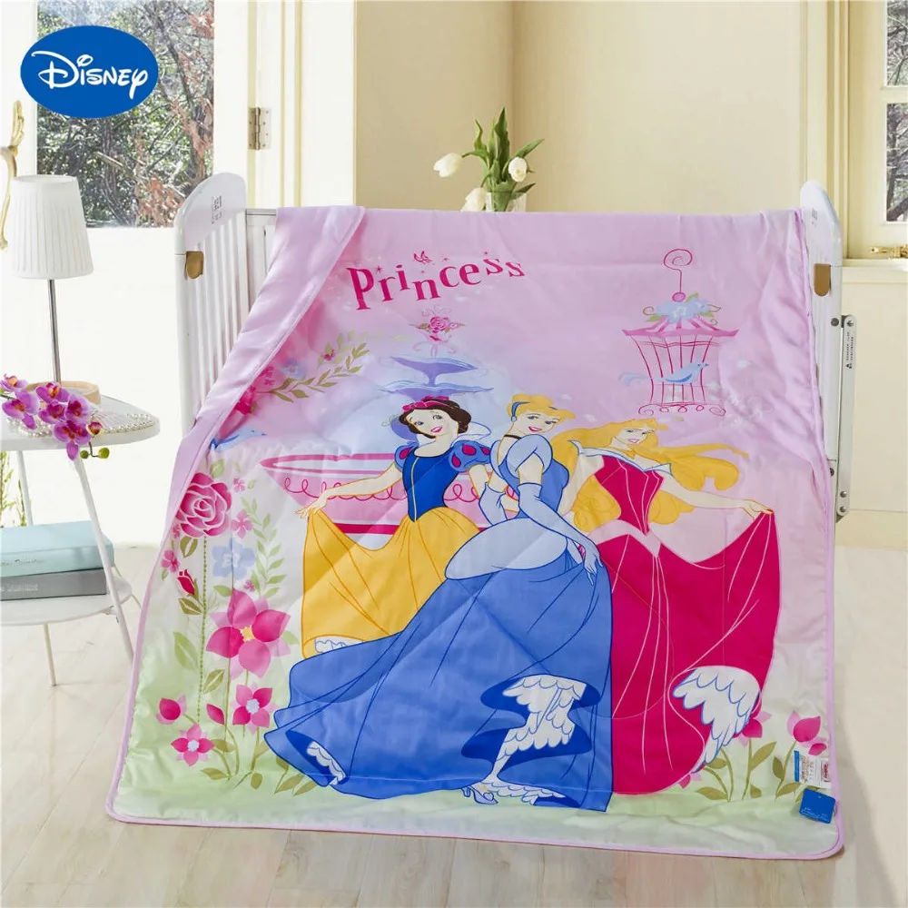 Cartoon Princess Cot Crib Quilts Comforters Disney Bedding Cotton Wowen 120*150CM Baby Girls Bedspread Summer Season Soft Pink Cartoon Princess Cot Crib Quilts Comforters Disney Bedding Cotton Wowen 120*150CM Baby Girls Bedspread Summer Season Soft Pink