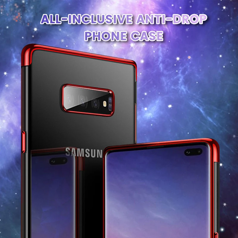 

Electroplated Phone Case For Samsung Galaxy A7 A750 2018 S8 S9 S10 A30 A40 A50 A6 A8 A9 2018 Note 8 9 Ultra thin Plating Case