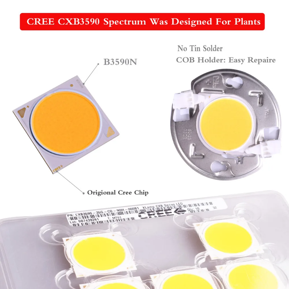 CREE CXB3590 300 W 600 W 3500 K COB светодиодный свет для выращивания полного спектра Применение meanwell led привод для комнатных растений парник, теплица для выращивания