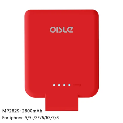 Портативный чехол для зарядного устройства для iPhone 6, 6s, 7, 8, 2800 мА/ч, ультра тонкий внешний аккумулятор, чехол для зарядного устройства для iPhone, внешний резервный пакет - Цвет: MP282S-RED