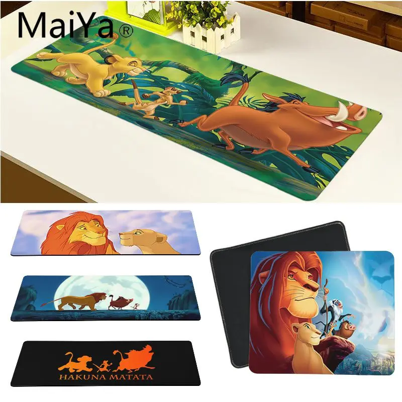 Maiya высококачественный лев Король Simba резиновая мышь Прочный Коврик для мыши на стол большой коврик для мыши клавиатуры коврик