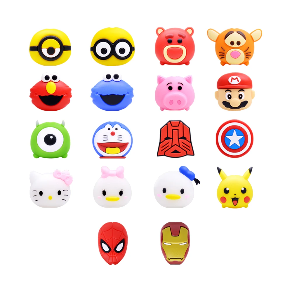 

CHIPAL Tsum Cute Animal Bites Cable Organizer for iPhone USB Cable Protector Cord Chompers Cartoon Bite Wire Winder Phone Holder