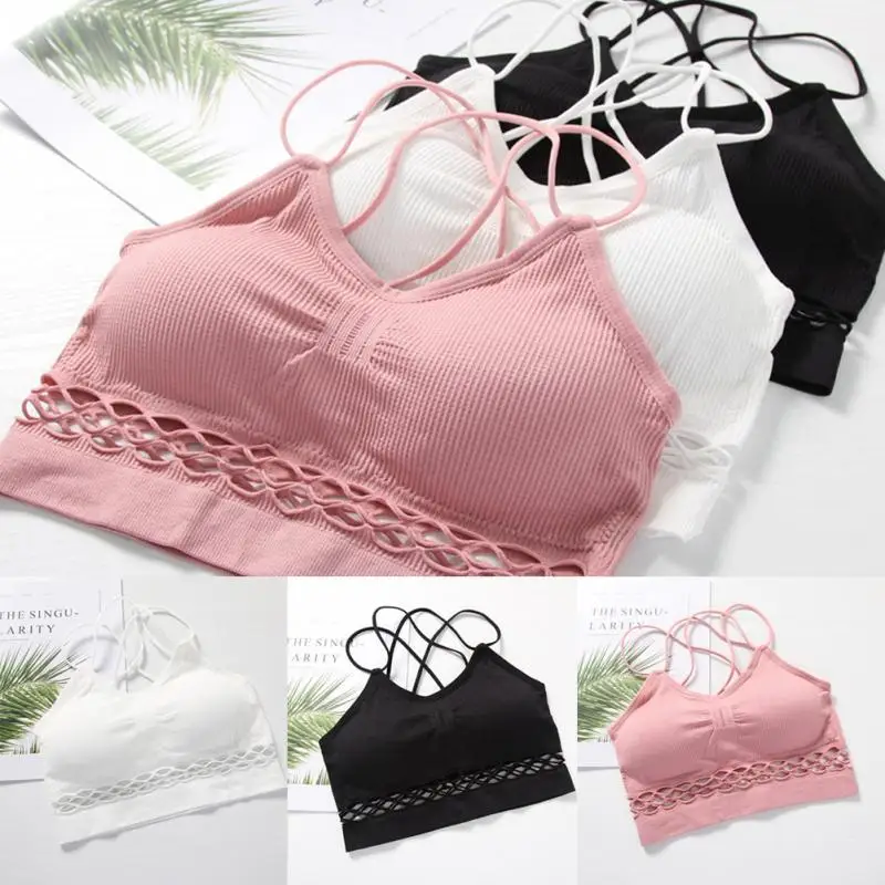 Sporty Style Bandage Design Sexy Bra Women Fashion Push Up Bras Cotton Tube Top Female Lingerie Summer Wrapped Chest #06