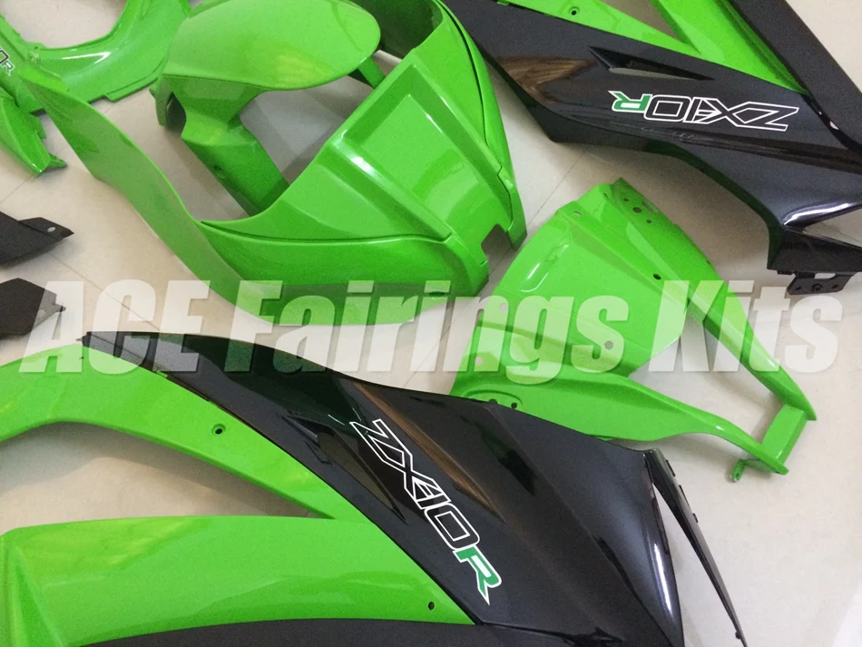 3 Подарки ABS Обтекатели комплект подходит для kawasaki Ninja ZX-10R ZX10R 2011 2012 2013 Обтекатель Набор для детей 11, 12, 13, 14, 15, цвета: зеленый, черный