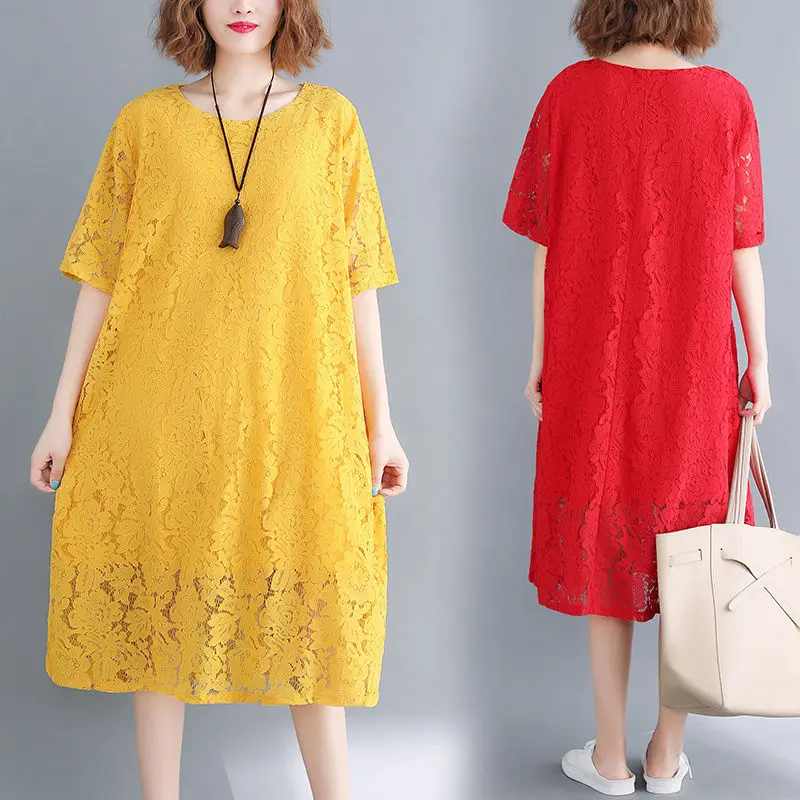

women clothing lace fabric maternity dresses pregnancy women dresses o-neck elastic dresses with lining short sleeve xl-4xl