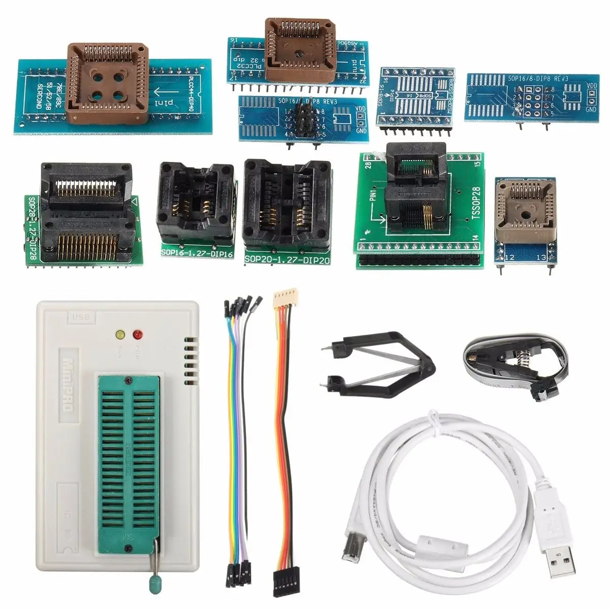 TL866A USB Minipro Programmer 10x Adapter EEPROM FLASH 8051 AVR MCU SPI ICSP
