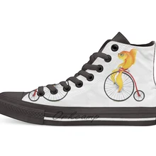 Penny Farthing Fish Повседневная Высокая холщовая Обувь Кеды легкие ботинки для ходьбы