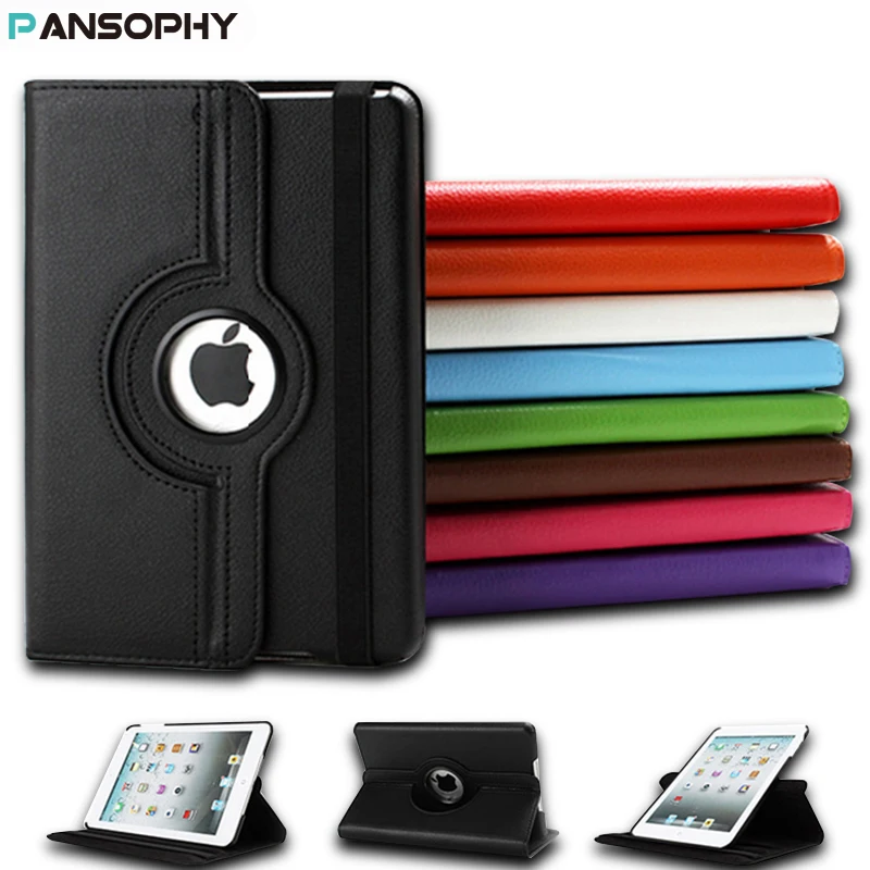 

360 Degree Rotating Stand Case For iPad Mini 1 2 3 Case PU Leather Smart Flip Cover For Funda iPad Mini Case Cover Sleep/Wake