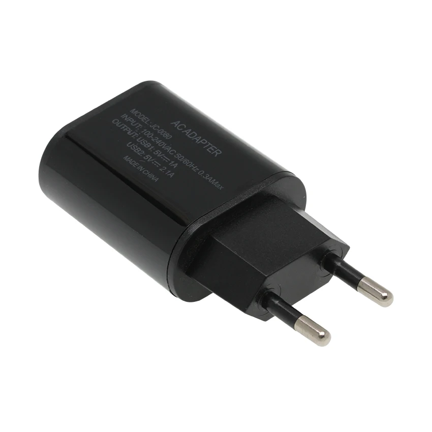 USB зарядное устройство с двумя портами EU 5 V 2A дорожный настенный адаптер для мобильного телефона микро-зарядка данных для iphone samsung Xiaomi huawei LG 100 шт