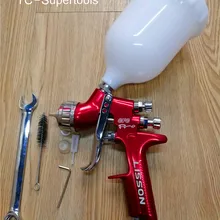 Профессиональный пистолет-распылитель Lisson red HVLP краскопульт для покраски Авто 1,3 мм Автомобильная гравитационная подача живопись инструменты