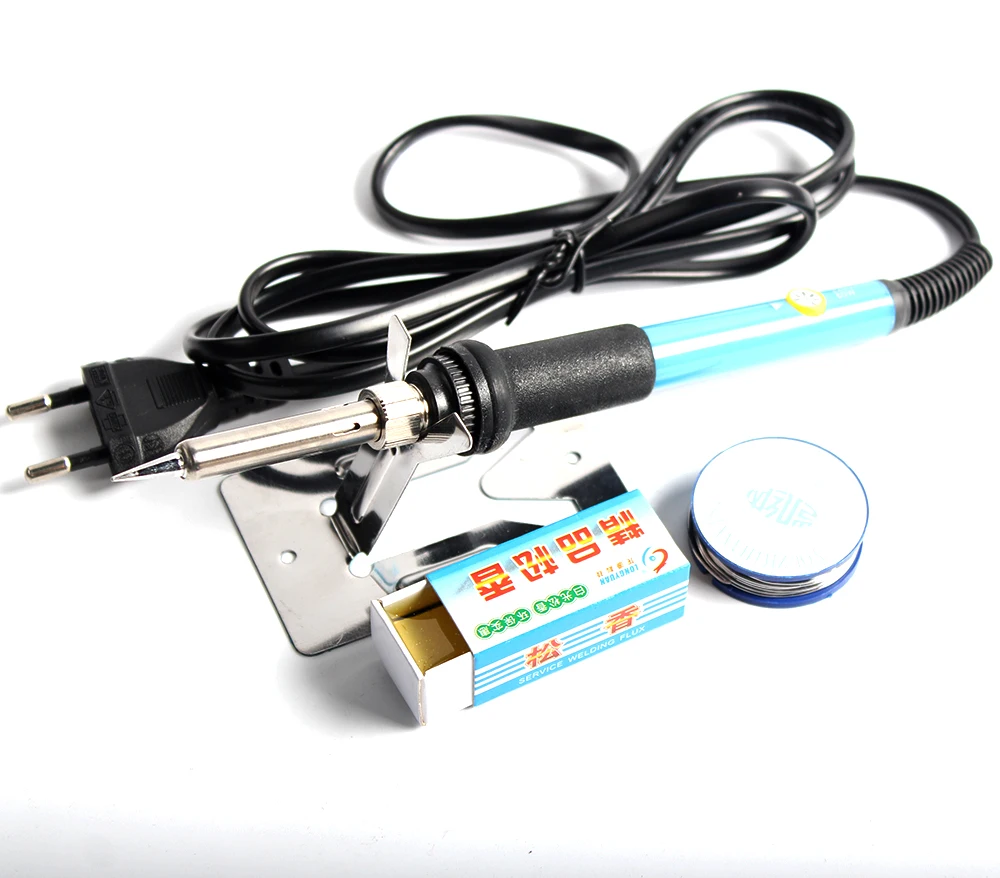 

Brand New 220V 60W Electric Soldering Iron Adjustable Temperature Mini Soldering Station With Solder Wire Holder Paste Flux