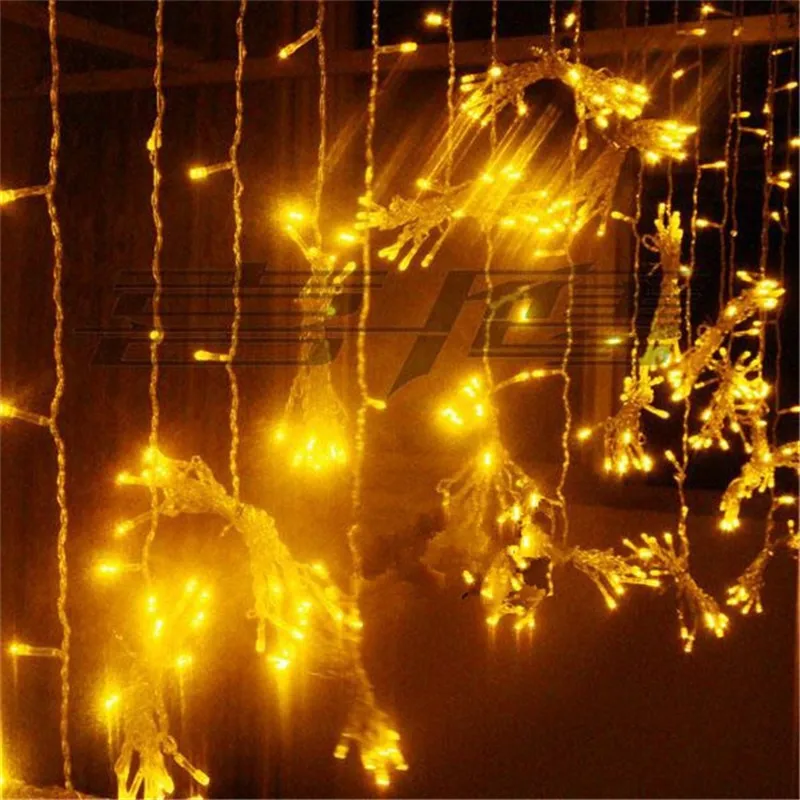 Фея светодиодный 10x0,5 м Шторы Строка свет украшения для рождественской вечеринки праздник Новый год гирлянды Водонепроницаемый Сад