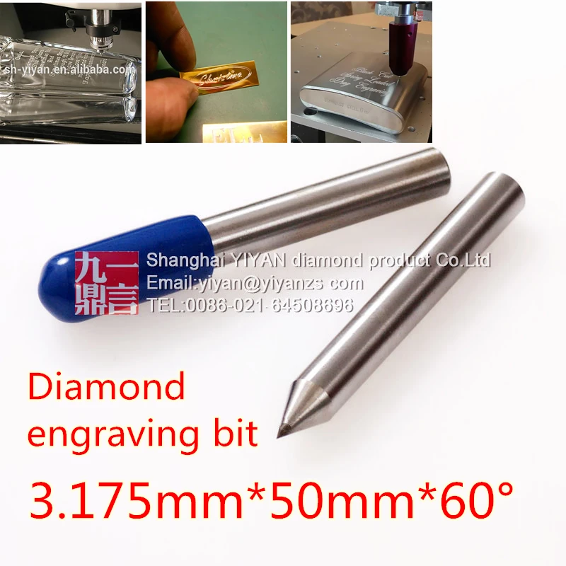 

5pcs/lot Dremel engraver use diamond drag knife engraving bit with 3.175mm shank 60 degree diamond tip point for cnc machine